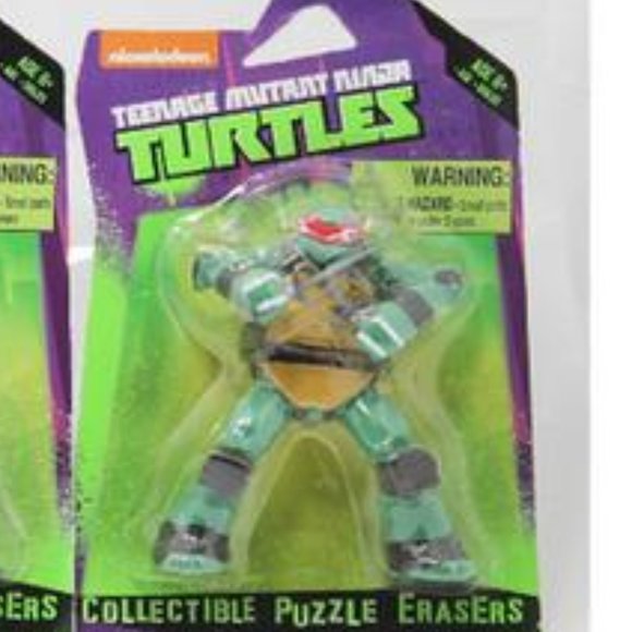 Nickelodeon Teenage Mutant Ninja Turtles Leonardo Collectible Puzzle Erasers New - Picture 6 of 6